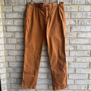 Fossil Rust Orange Pockets Fletcher Modern Fit Pants Men's Size 34 X 32
